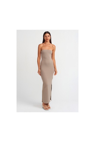 Rouge Basıc Dlvn Straplez Midi Elbise-vizon