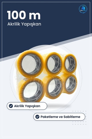 Koli Bandı Akrilik 100 M 1 Adet Paketleme Ve Sabitleme İşleri İçi Diğer