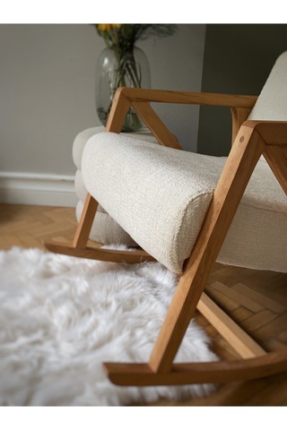 Nini Sallanan Ahşap Berjer