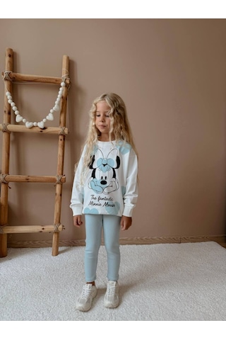 Miniko Kids Kız Çocuk Minnie Modelli Taytlı Takım Yeşil
