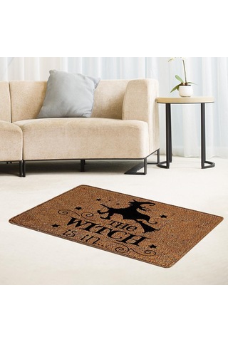 Suntek Komik Kapı Mat Giriş Kaymaz Kauçuk Arka Paspas Halı Cadı