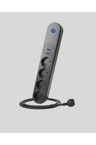 Akıllı Akım Dengelemeli 4 Lü Çoklu Priz Type-c Ve Usb Çıkışlı 0-2