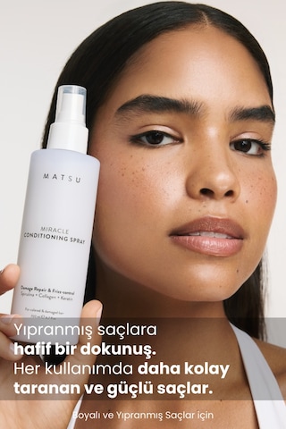 Matsu Miracle Biotin Keratin Kolay Tarama Elektriklenme Karşıtı Onarıcı Saç Spreyi 200 ml