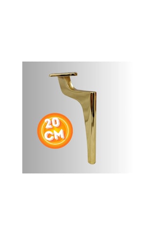 20 Cm Metal Zirve Ayak Koltuk Ayağı Mobilya Ayağı Ünite Ayağı Konsol Ayağı Puf Berjer Ayağı Gold
