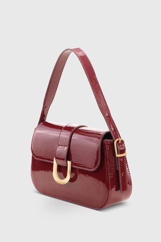 Housebags Rugan Cherry Ayarlanabilir Askılı Mıknatıs Ve Fermuar Kapamalı El-omuz Çantası 263 Bordo
