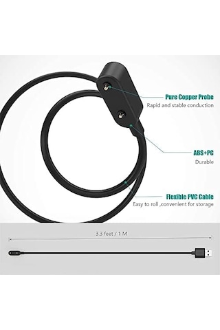 Honor Band 7 İle Uyumlu / 4 Pro/ Watch Fit İçin/watch Fit 2- Watch Fit Mini Uyumlu Akıllı Saat Usb Şarj Aleti Siyah
