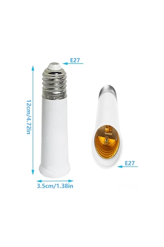 Maiyame E26 Ampul Tutucu Uzatıcı 3'lü Set - Isı Dayanıklı Pbt Malzeme, 60w, 250v, 12cm Uzunluk, Ev Ve Ofis Işık Uyumlu