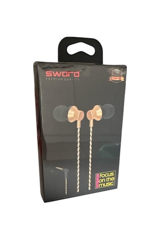 Sword Hsr01 Mikrofonlu Kablolu Kulak İçi Kulaklık 3.5mm L Jack Girişli Go Hsr01g