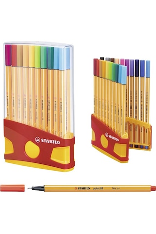 Stabilo Point 88 Fineliner 20 Renk Plastik Kutulu