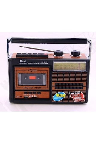 Tepe Sp-319U Kasetli Taşınabilir Radyo Nostaljik Radyo Usb Fm Kas