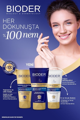 Bioder Yoğun Nemlendiricili El Kremi 50 Ml