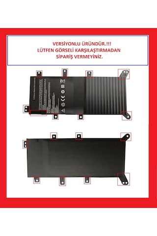 Notebook Batarya - C21n1408 - Asus K555u Muadili İle Uyumlu, Görsel Teyit Ediniz