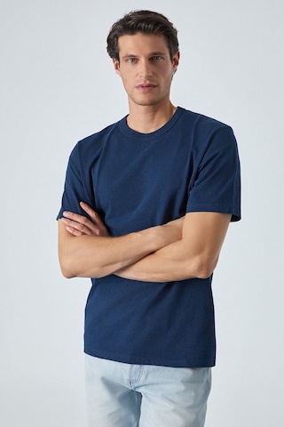 GRIMELANGE Peltz Erkek Relaxed Bisiklet Yaka Kısa Kollu Lacivert T-shirt Lacivert