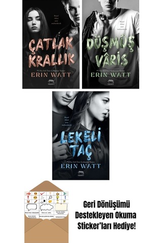 Çatlak Krallık Royal Serisi 6. Kitap + Düşmüş Vâris Royal Serisi 5. Kitap + Kâğıt Prenses Royal Serisi 1. Kitap