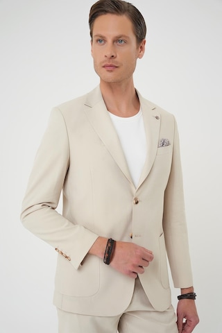 Efor Slim Fit Torba Cep Spandex Karışımlı Casual Krem Ceket C 714 Krem