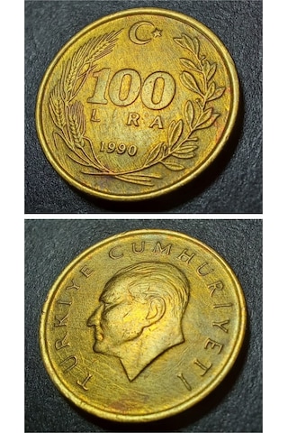 1990 100 Lira Çt+/ççt+ Eski Madeni Para - 3996366763a50ef0c1