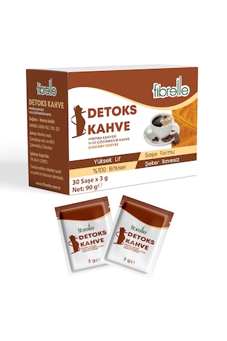 Fibrelle Hindiba Kahvesi Detox 30 Adet 3 Gr Kutu Saşe 90 G Çözünebilir