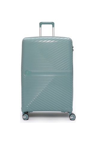 Elatae Exclusive Pro Polipropilen Büyük Boy Kırılmaz Valiz Mavi 5239 Mavi