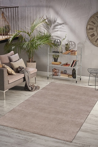 Vl Yuvarlak Comfort Ponpon Saçaklı Peluş Post Halı Kahverengi Halı Kahverengi