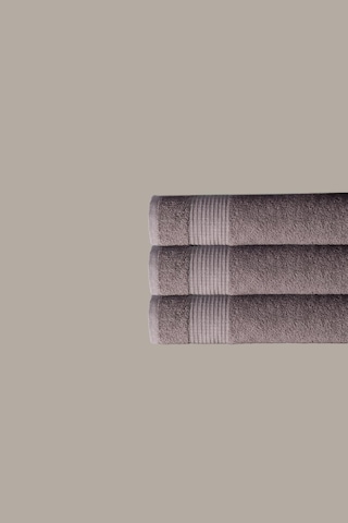3 Lü Kareli Gri Renk Yumuşak Pamuk El Yüz Havlu Seti 50x90 Cm