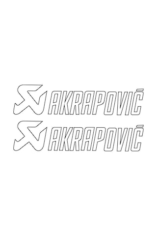Cf Moto 450sr Akrapovic Orta Şase Tasarım Motosiklet Sticker Etiket Modeli Beyaz
