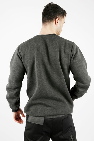 Uniprom Sıfır Yaka Sweatshirt Kalın Kumaş İçi Şardonlu Antrasit Erkek Antrasit