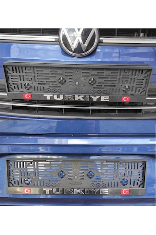Türkiye Araç Takmatik Çıtalı Oto Plakalık 2 Adet Ön Arka