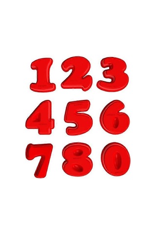 5 Adet Gıda Sınıfı Silikon Kek Kalıbı Dijital Çikolata Bisküvi Pişirme Kalıbı, Özellikler: Sayı 0 Çok Renkli