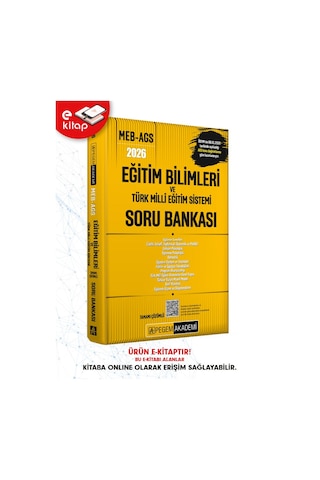 2026 Meb-ags Eğitim Bilimleri Ve Türk Millî Eğitim Sistemi Tamamı Çözümlü E-soru Bankası