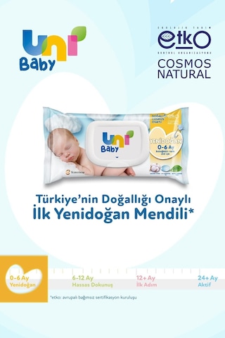 Uni Baby Yenidoğan Islak Mendil 12'Li 480 Yaprak