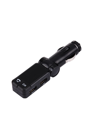 Çok Fonksiyonlu Bluetooth Araç Şarj Cihazı, Müzik Çalma Ve Ahizesiz Yanıt Desteği Telefon Ve Fm Verici Ve Akıllı Telefonlar Usb Şarj Fonksiyonu