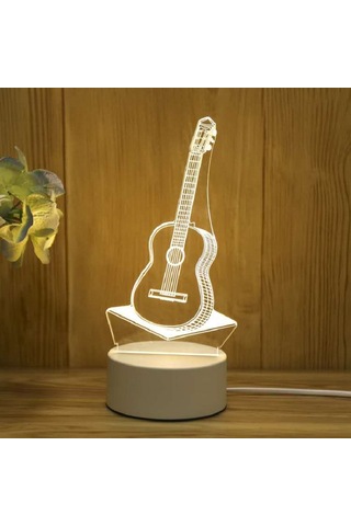 3d Gece Lambası Usb Renkli Uzaktan Kumanda - Gitar Diğer