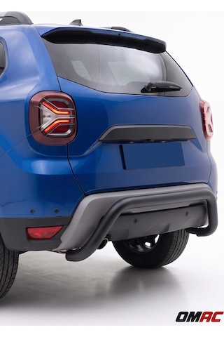 Dacia Duster 2018-2024 Uyumlu Araca Özel Pars Arka Koruma 60mm Siyah