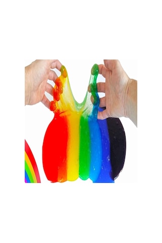 Slime Zıplayan Oyun Jeli Yuvarlak Kutu Polymer Slime Eğitici Oyun Seti 6'lı Set