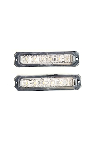 2 Adet 6 Ledli Beyaz-Beyaz Scooter Motosiklet Dorse Lambası 12-24 Volt