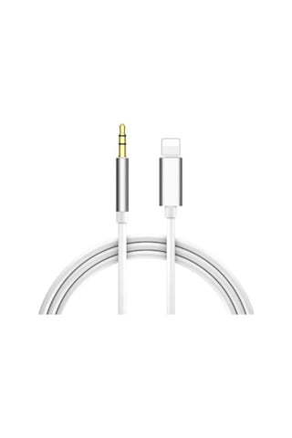 Apple Uyumlu iPhone  Aux Kablosu Lightning To 3.5mm Jack Çevirici Dönüştürücü Beyaz Bluetooth Gerektirmez