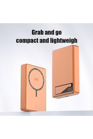 10.000mah Lcd Ekranlı Standlı Powerbank ,20w Hızlı Şarj, Usb-c Giriş/çıkış, Telefon Tutuculu Taşınabilir Şarj Cihazı-1659 Siyah