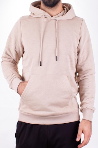 Twister 2732 Bej Kapüşonlu Erkek Sweatshirt Bej