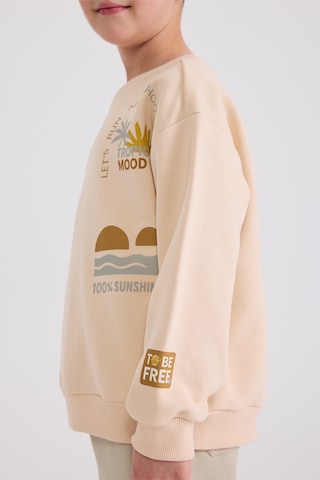 Panço Erkek Çocuk Baskılı Bej Sweatshirt 2611bk08002 Krem