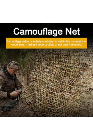 Ximistore9 1.5x2m Poliester Orman Kampı Kamuflaj Ağı - Yeşil Cp, Ultra Violet Ve Nem Koruma, Av, Manzarafotoğrafçılığı İçin Dayanıklı Taşınabilir Çok Renkli