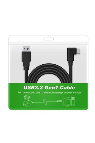 5m Usb 3.2 Gen1 Type-c Vr Link Kablo Meta Quest 2 & Quest Pro Uyumlu 5gbps Süper Hızlı Şarj