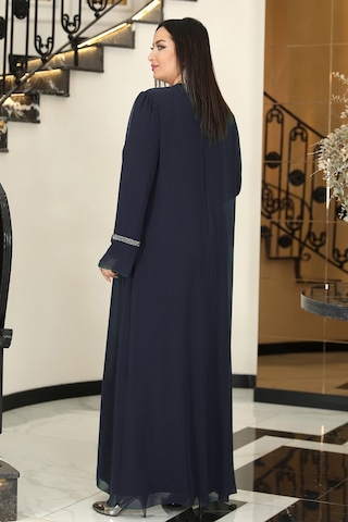 Raika Moda Sultan Büyük Beden Tesettür Abiye Lacivert