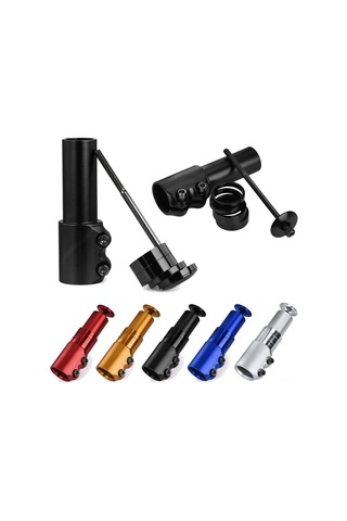 Jeemson Mountain Bike Fork Boyun Uzatıcı, Yükseklik Ayarlı, Konforlu Sürüş İçin Dayanıklı Bisiklet Aksesuarı Mavi Standart