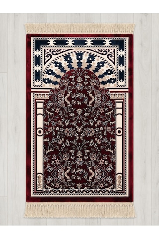 002 Bordo-ravza Seccade 14mm Sık Dokuma Medine Seccadesi 75 X 115
