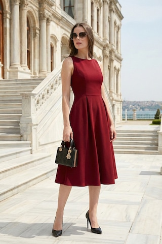 Lela Bayan Elbise 6111963 Bordo Bordo