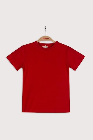 Zeyland Unisex Çocuk Kısa Kollu Basic T-shirt - Kırmızı KIrmızı