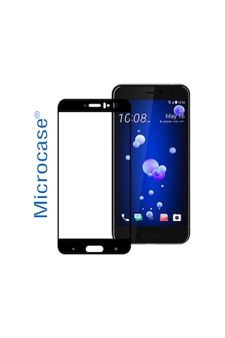 Htc U11 Tam Kaplayan Çerçeveli Tempered Cam Koruma