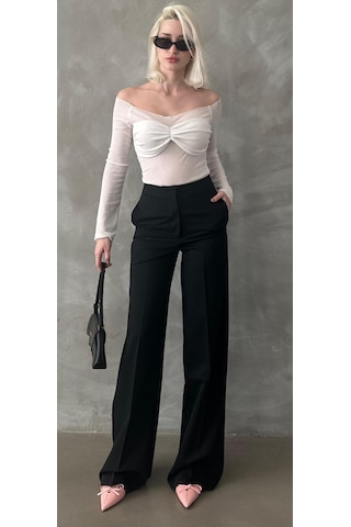 Madmext Siyah Yüksek Bel Kumaş Pantolon Mg2284