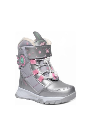 2115 Kız Çocuk Okul Öncesi İçi Kürklü Kar Botu Gri/pembe Gri - Pembe