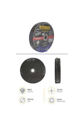 Rdg18060 Metal Taşlama Diski 180 X 3.0 X 22 Mm - 5 Adet